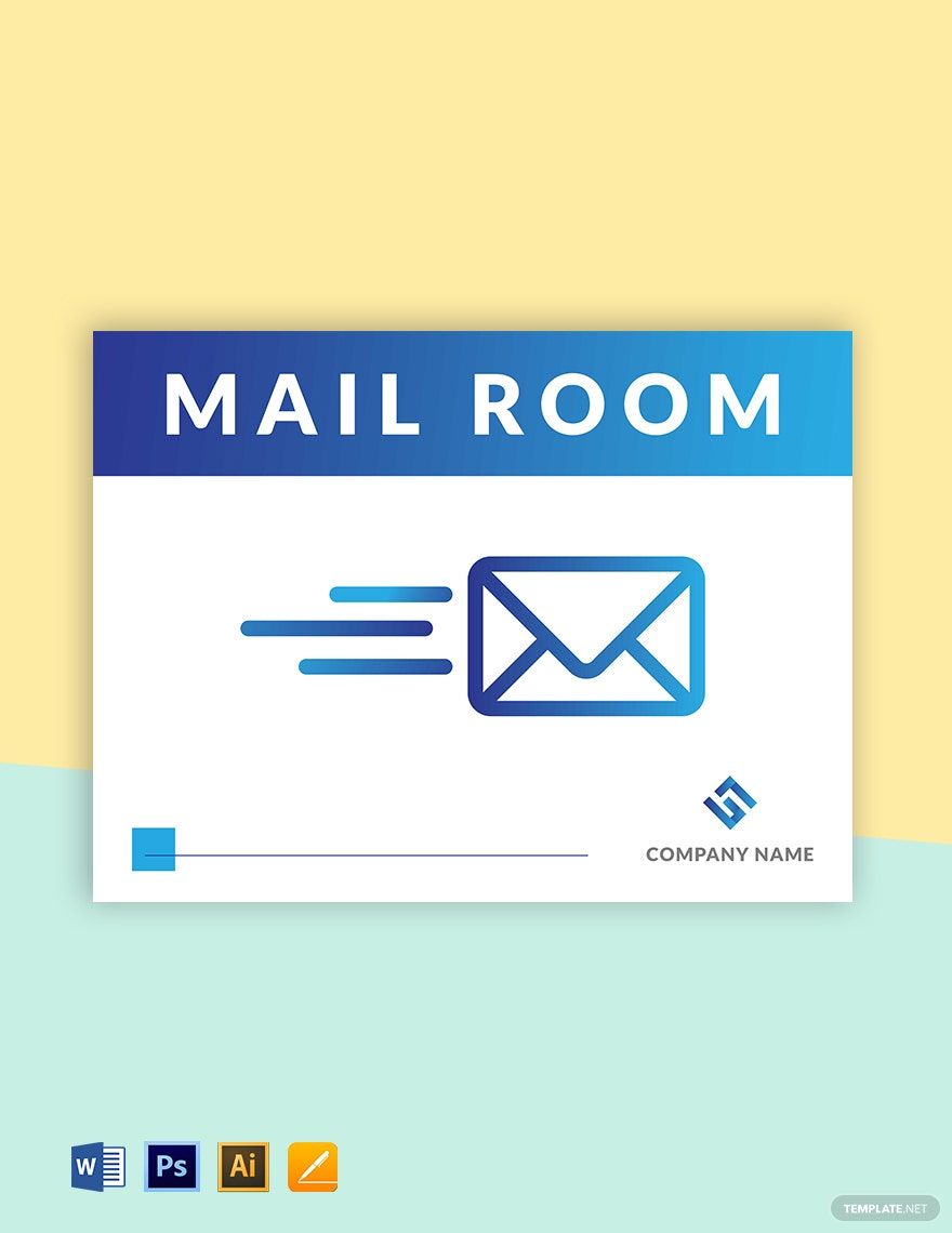 Mail Room Sign Template