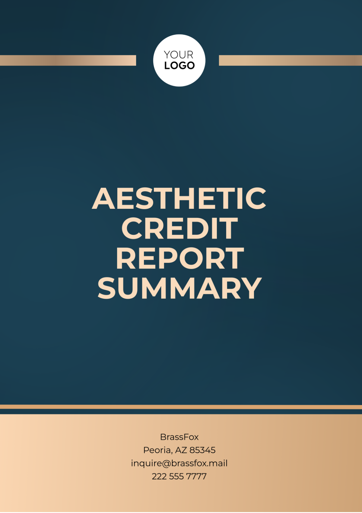 Aesthetic Credit Report Summary Template - Edit Online & Download