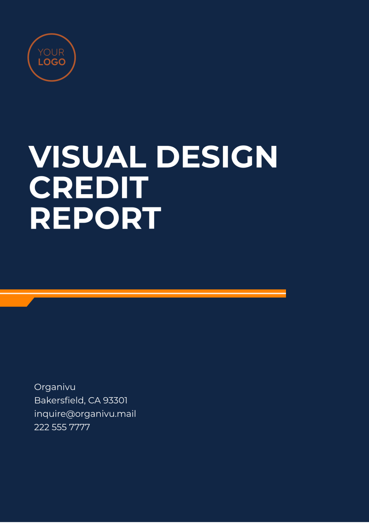 Visual Design Credit Report Template - Edit Online & Download