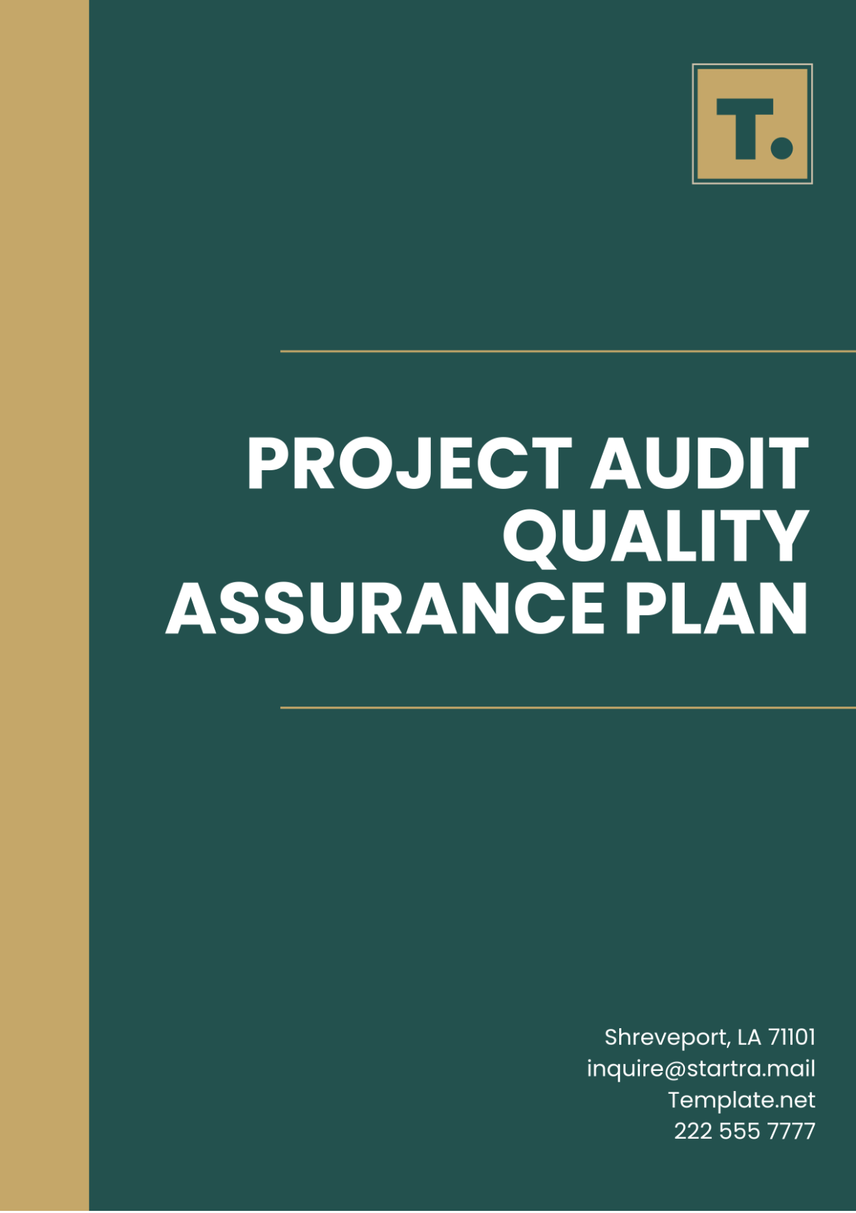 Project Audit Quality Assurance Plan Template - Edit Online & Download