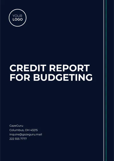 Free Credit Report for Budgeting Template to Edit Online