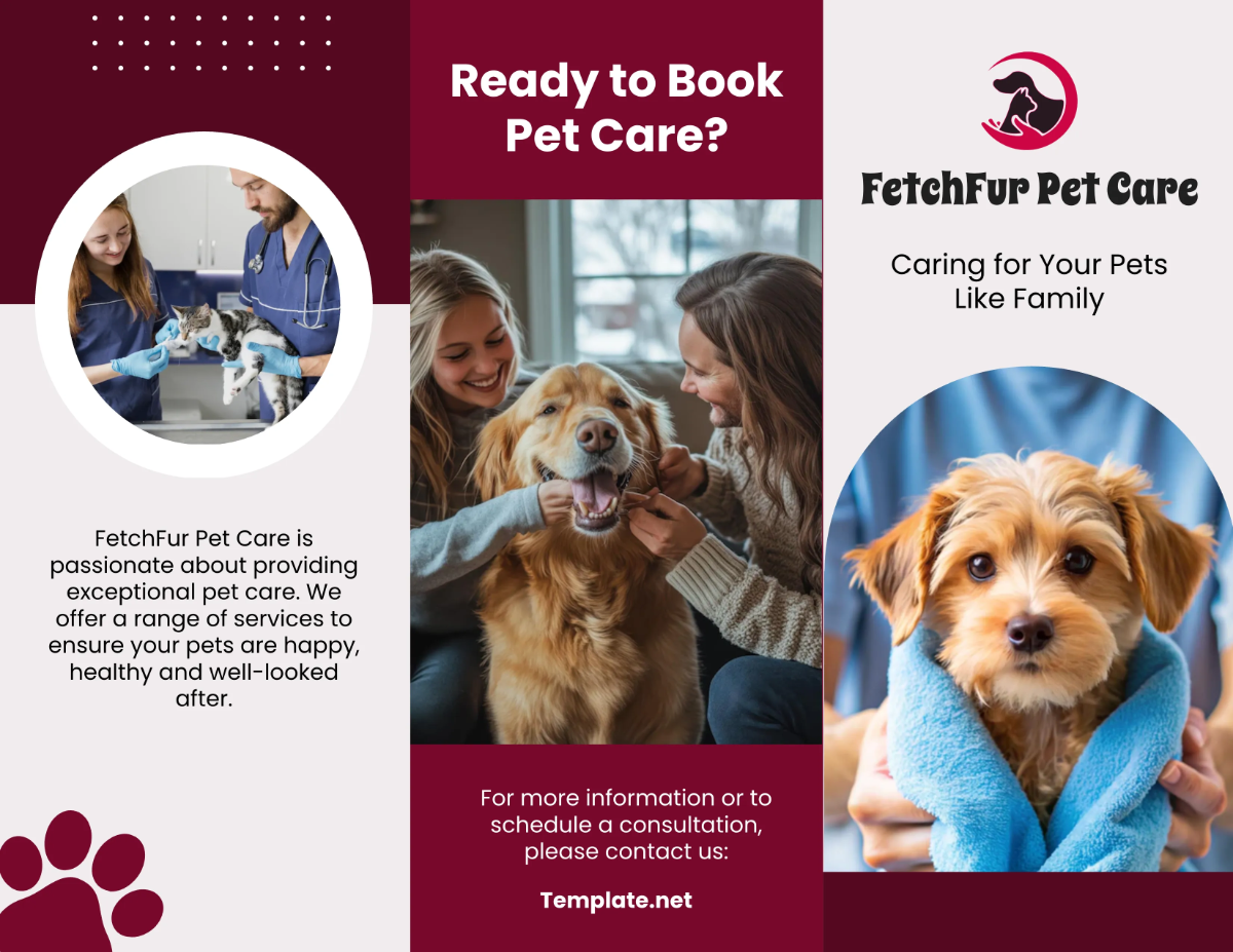 Free Pet Care Brochure Template To Edit Online Free Pet Care Brochure Template To Edit Online