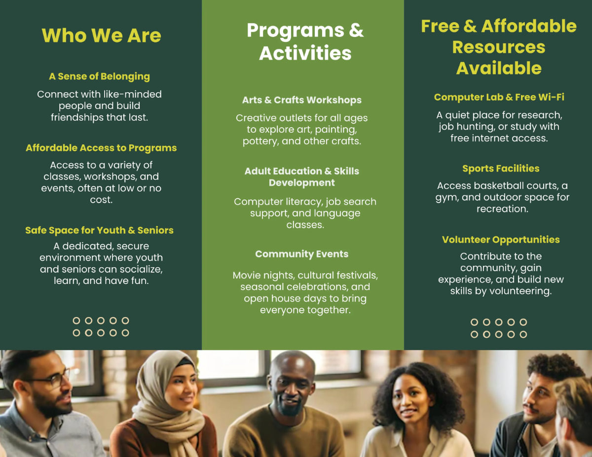 Free Community Center Benefits Brochure Template to Edit Online