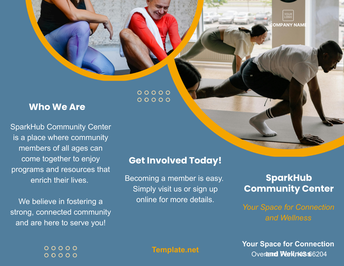 Community Center Benefits Brochure Template - Download | Template.net