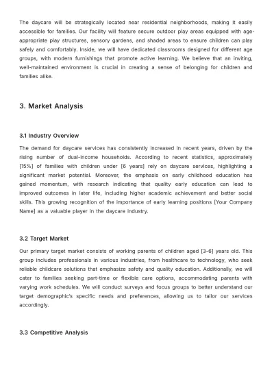 Free Day Care Proposal Template to Edit Online