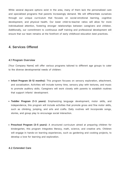 Free Day Care Proposal Template to Edit Online