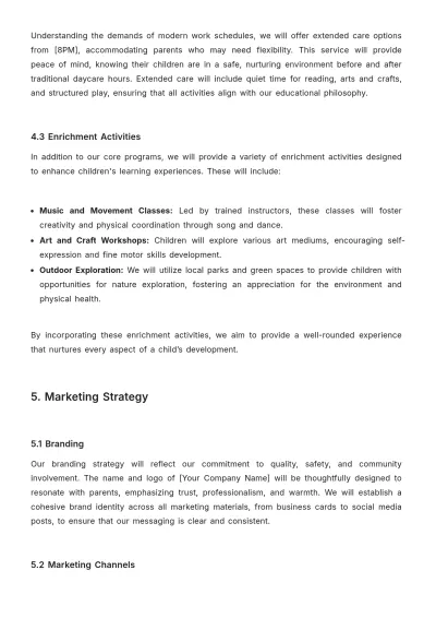 Free Day Care Proposal Template to Edit Online