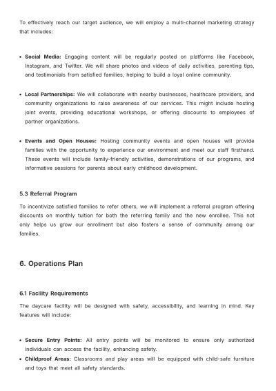 Free Day Care Proposal Template to Edit Online