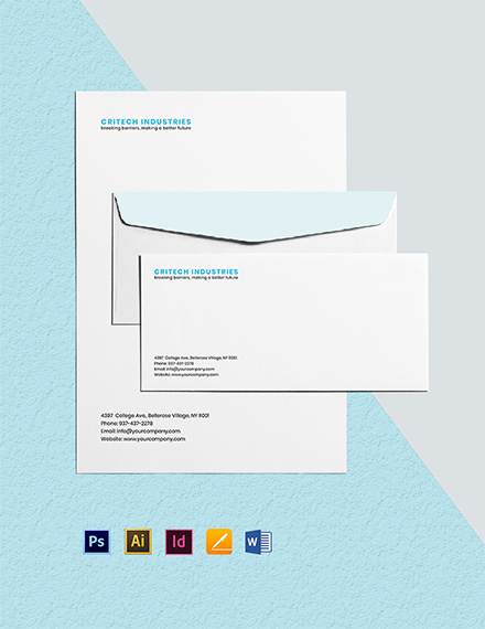 Modern Hotel Envelope Template - PSD | Illustrator