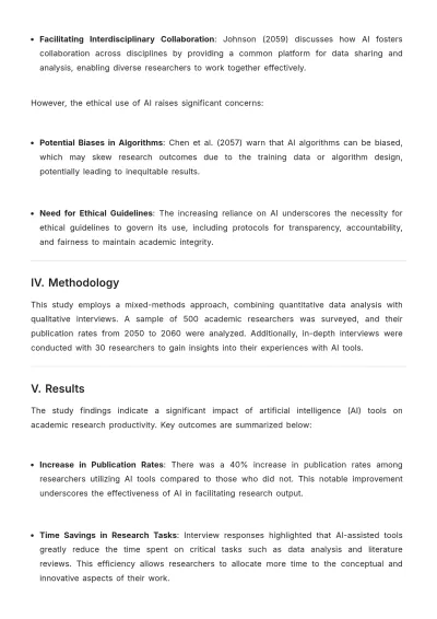 Free Sample Academic Research Report Template to Edit Online