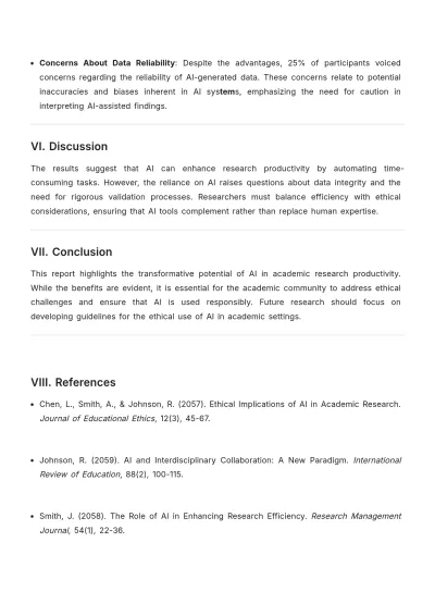 Free Sample Academic Research Report Template to Edit Online