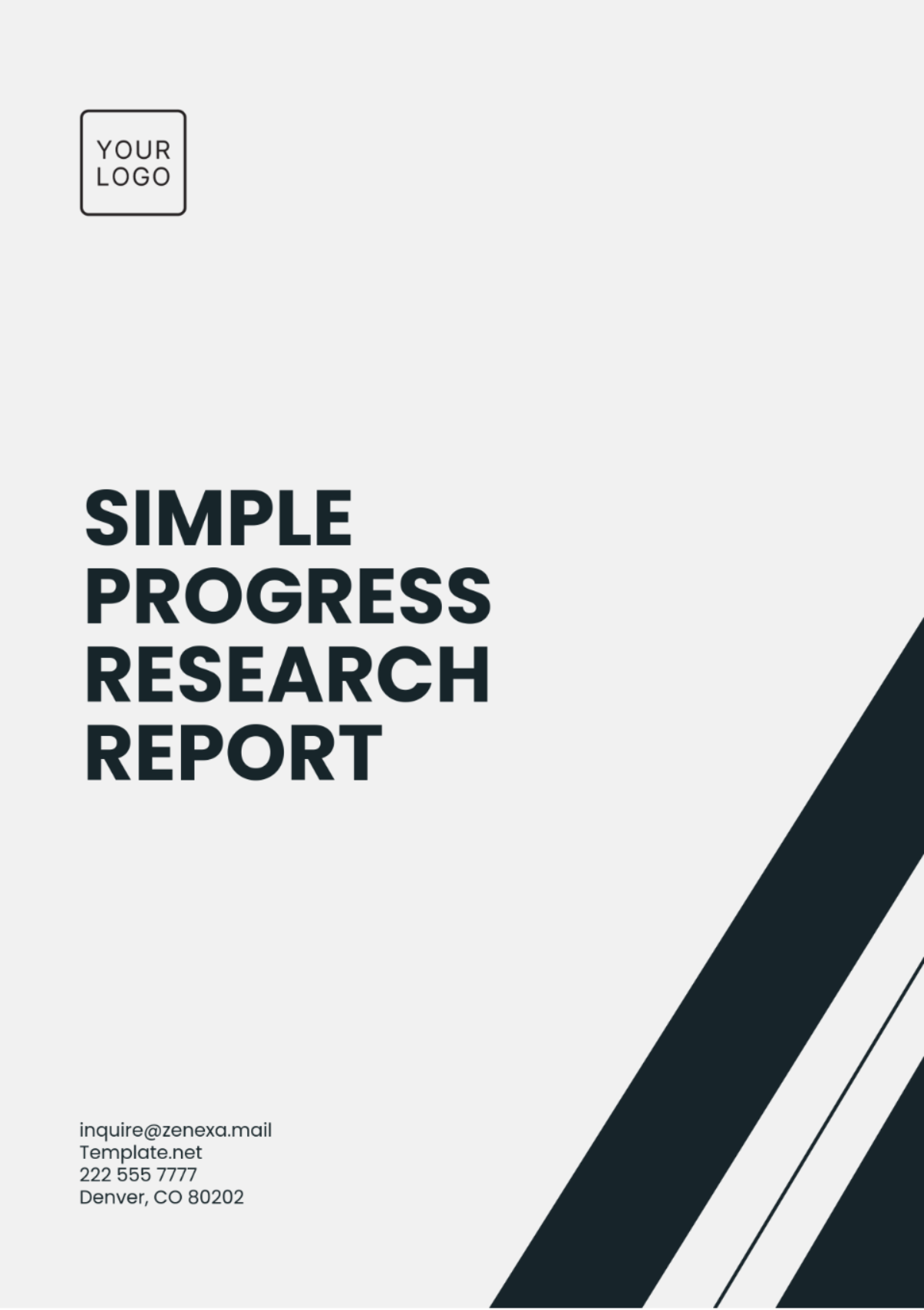 Free Simple Progress Research Report Template to Edit Online