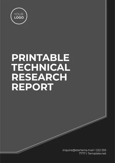 Free Printable Technical Research Report Template to Edit Online