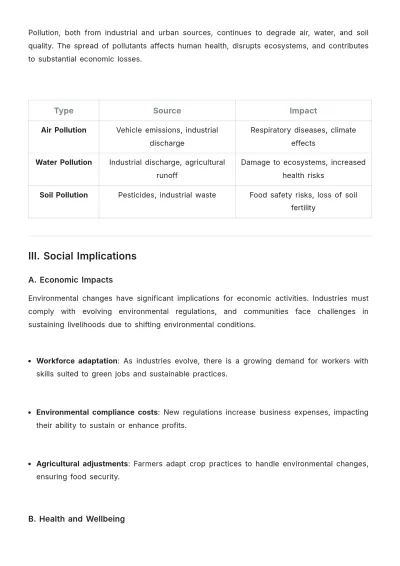 Free Environmental and Social Research Report Template to Edit Online