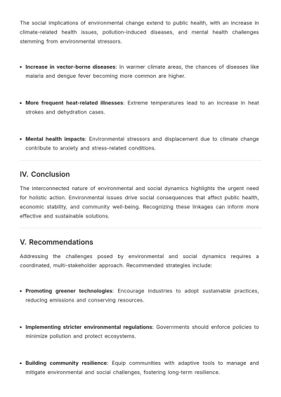 Free Environmental and Social Research Report Template to Edit Online