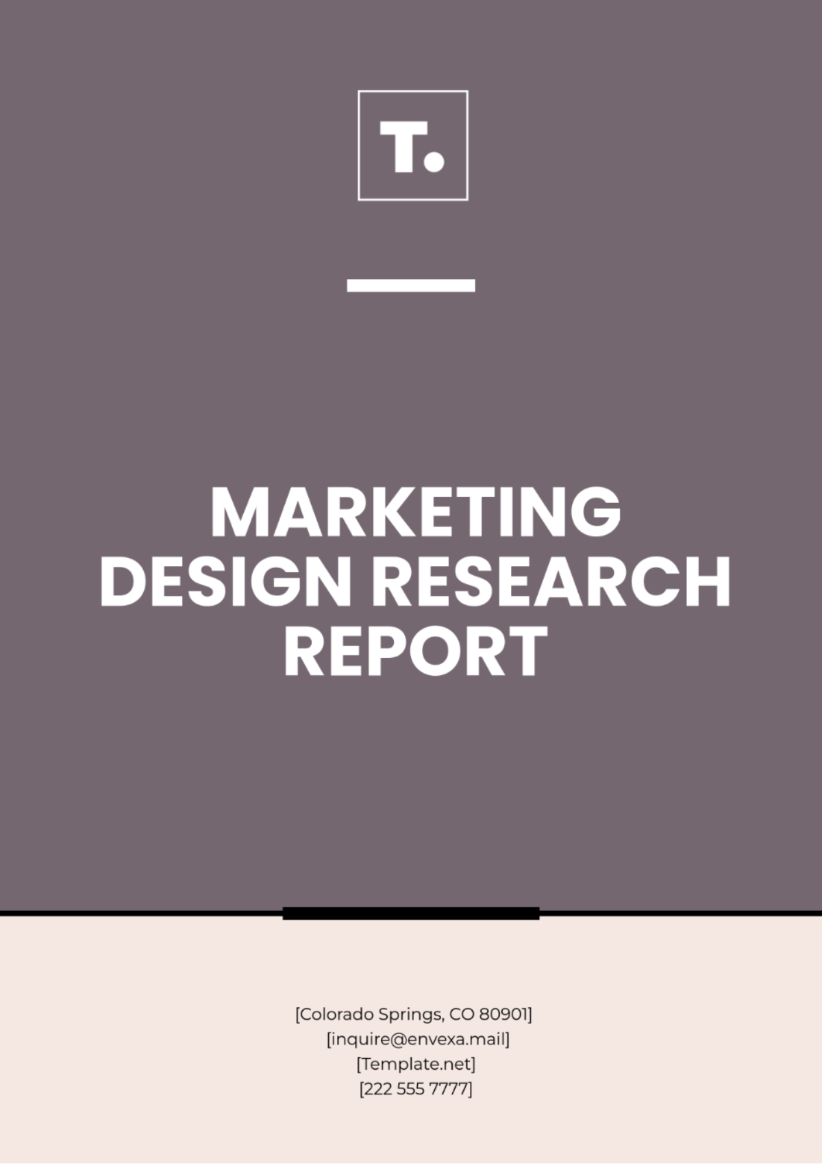 Free Marketing Design Research Report Template to Edit Online