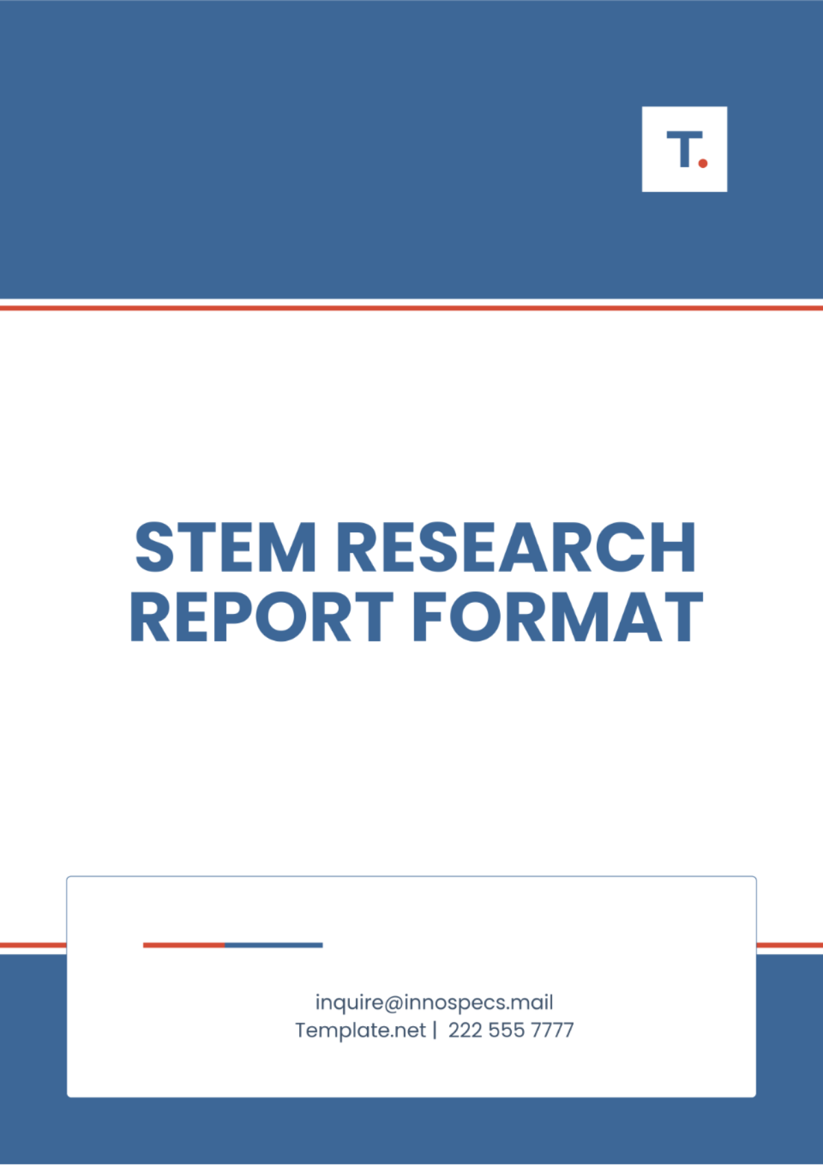 Free STEM Research Report Format Template to Edit Online