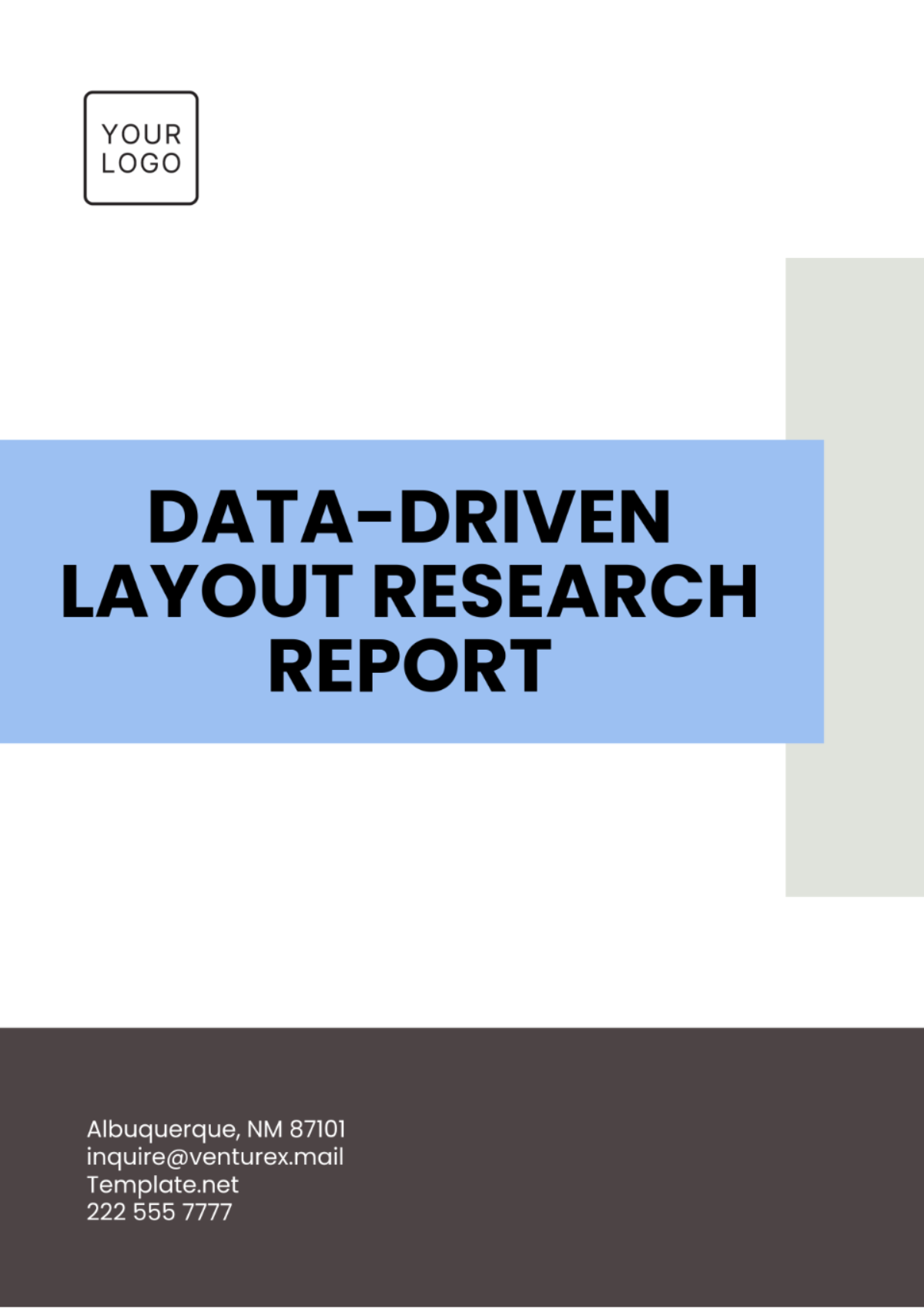 Data-Driven Layout Research Report Template