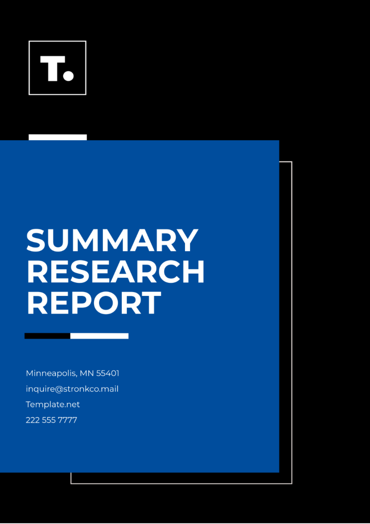 Summary Research Report Template