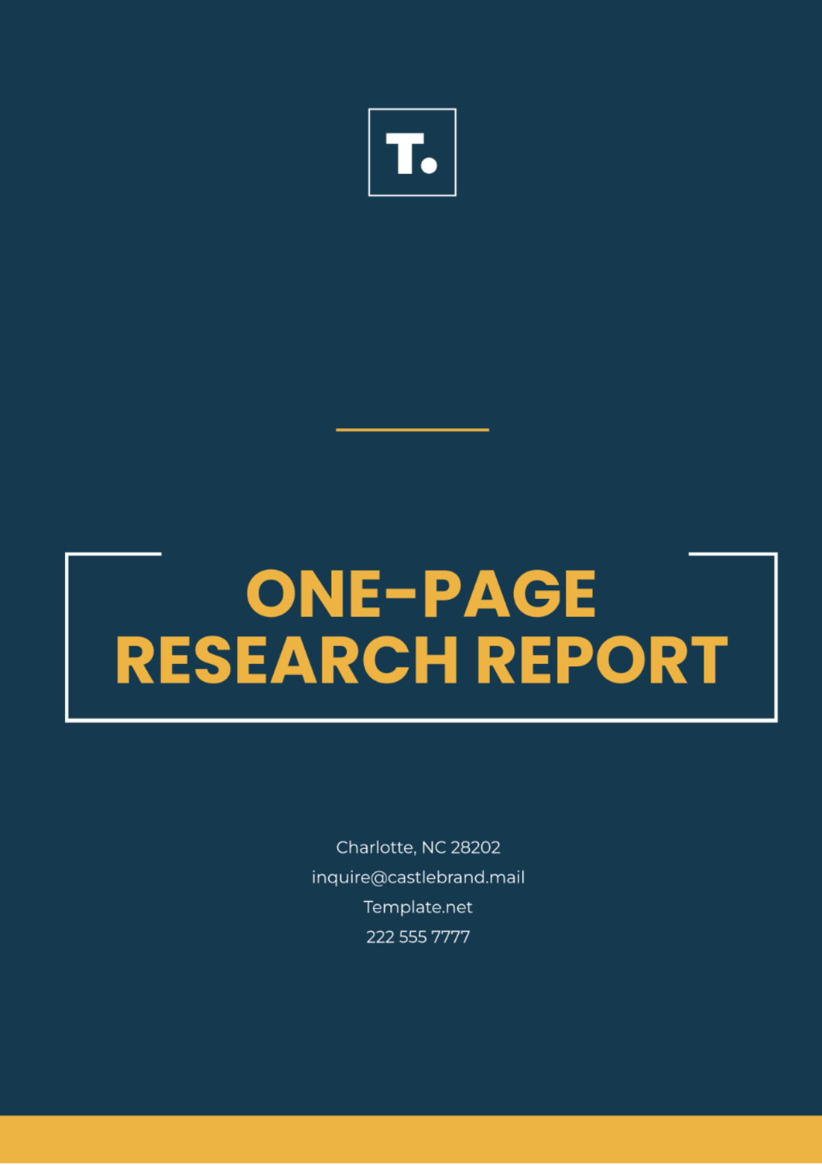 Free One-Page Research Report Template to Edit Online