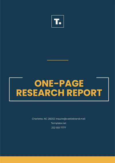 Free One-Page Research Report Template to Edit Online