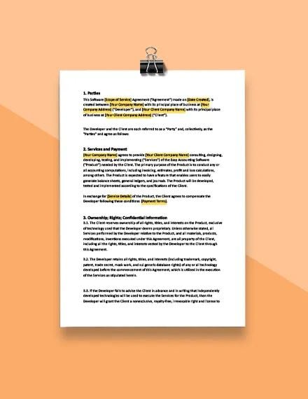 Product Development Agreement Template in Word Pages Google Docs