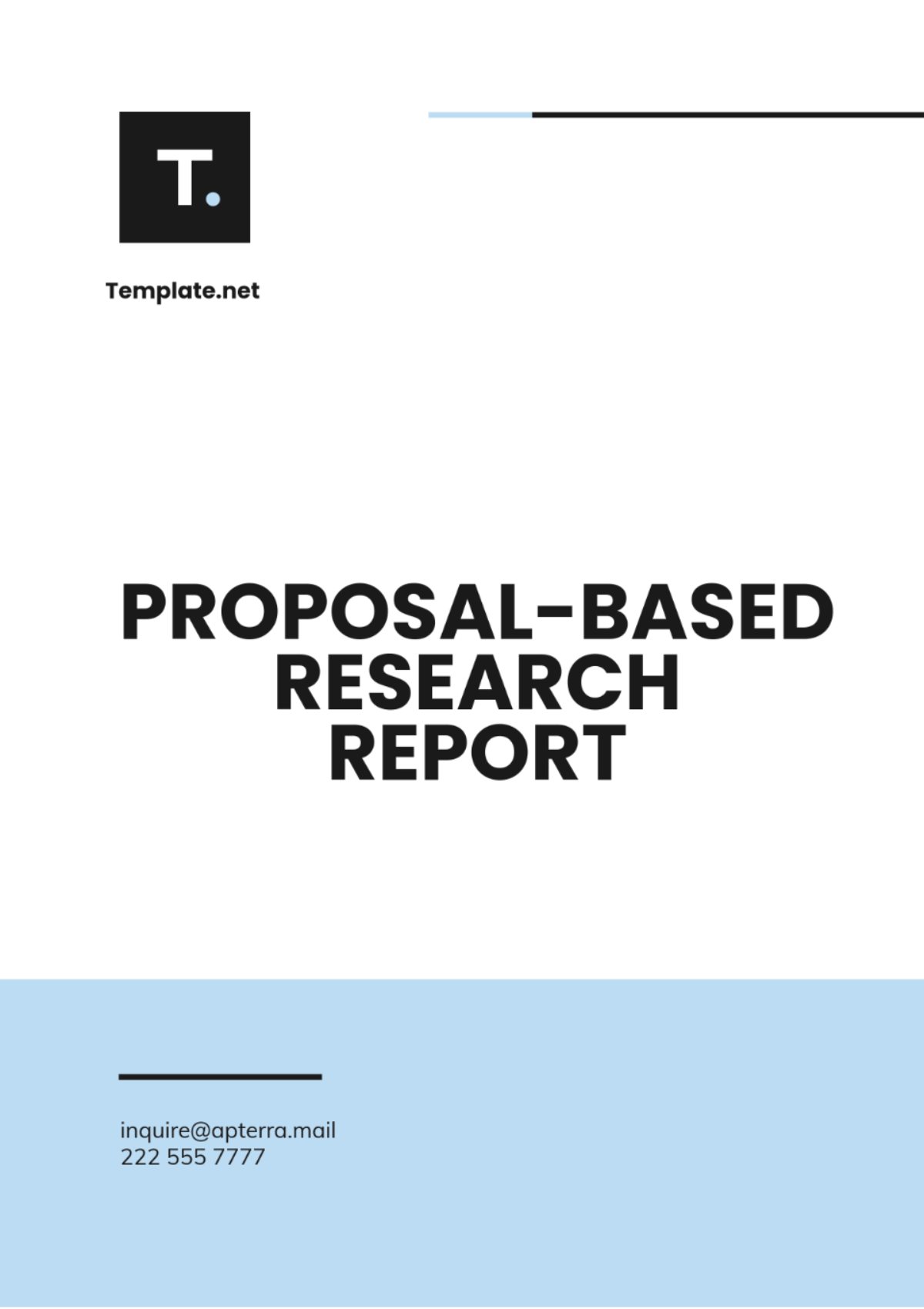 Free Proposal-Based Research Report Template to Edit Online