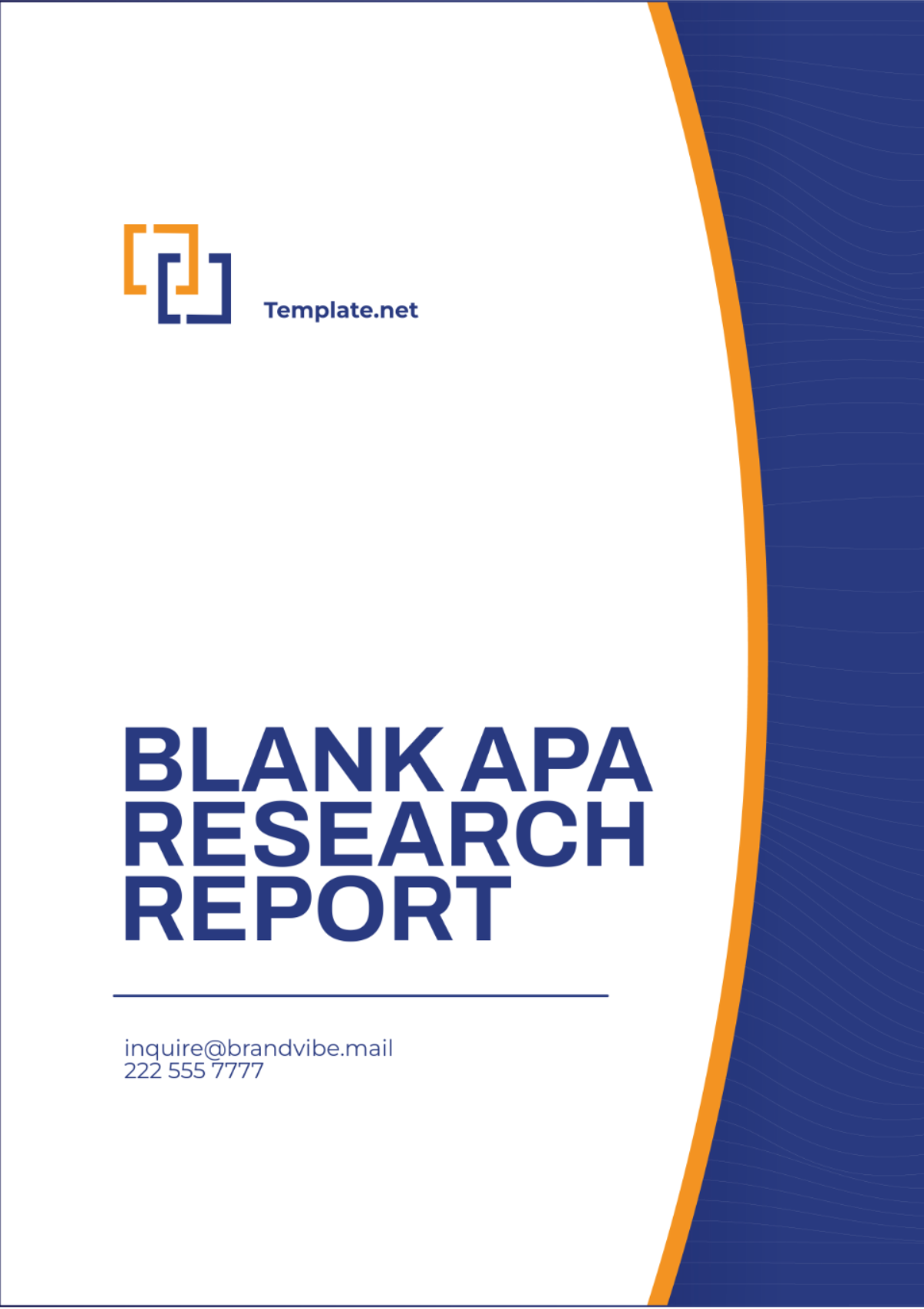 Free Blank APA Research Report Template to Edit Online