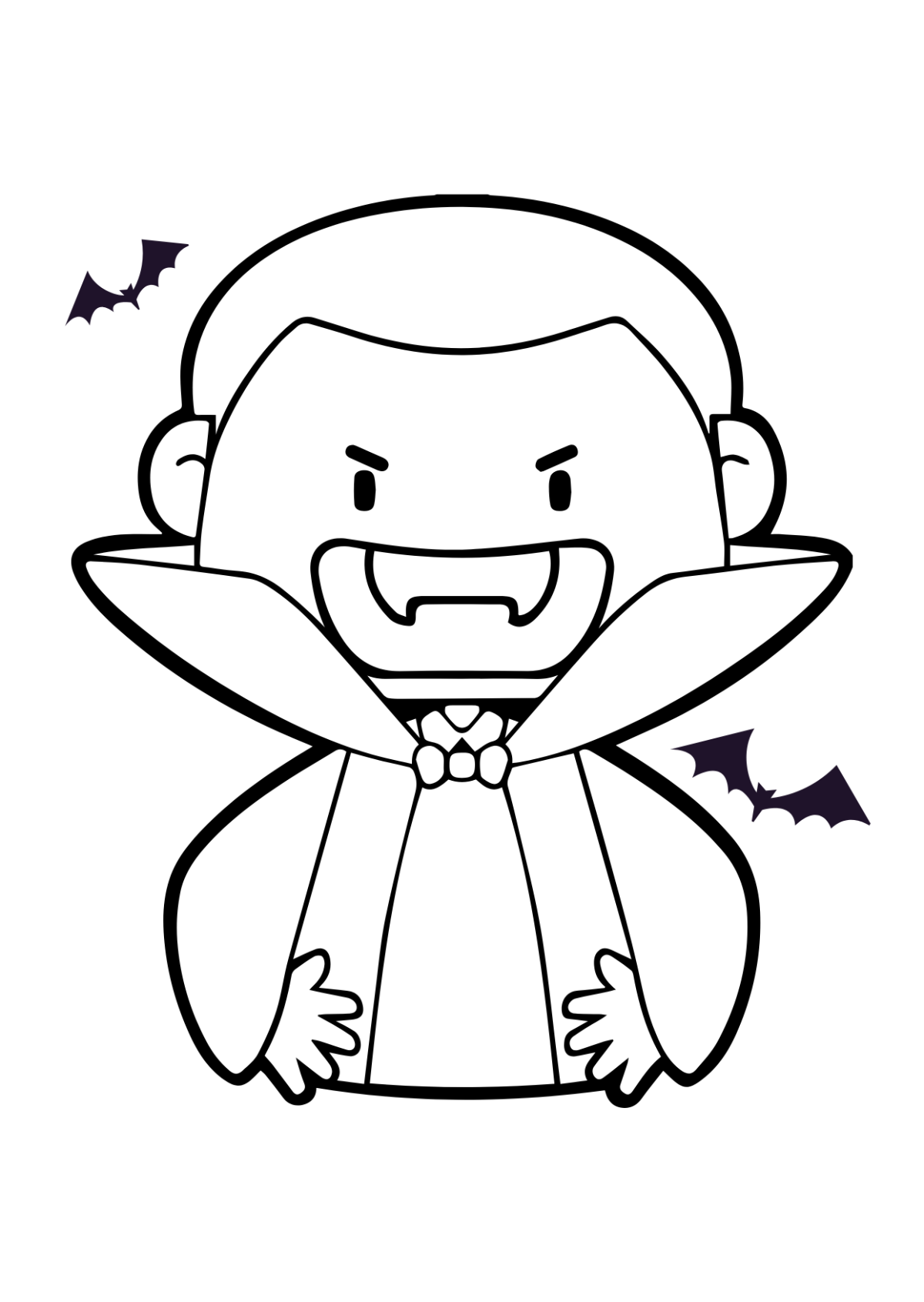 Halloween Vampire Drawing Template - Edit Online & Download