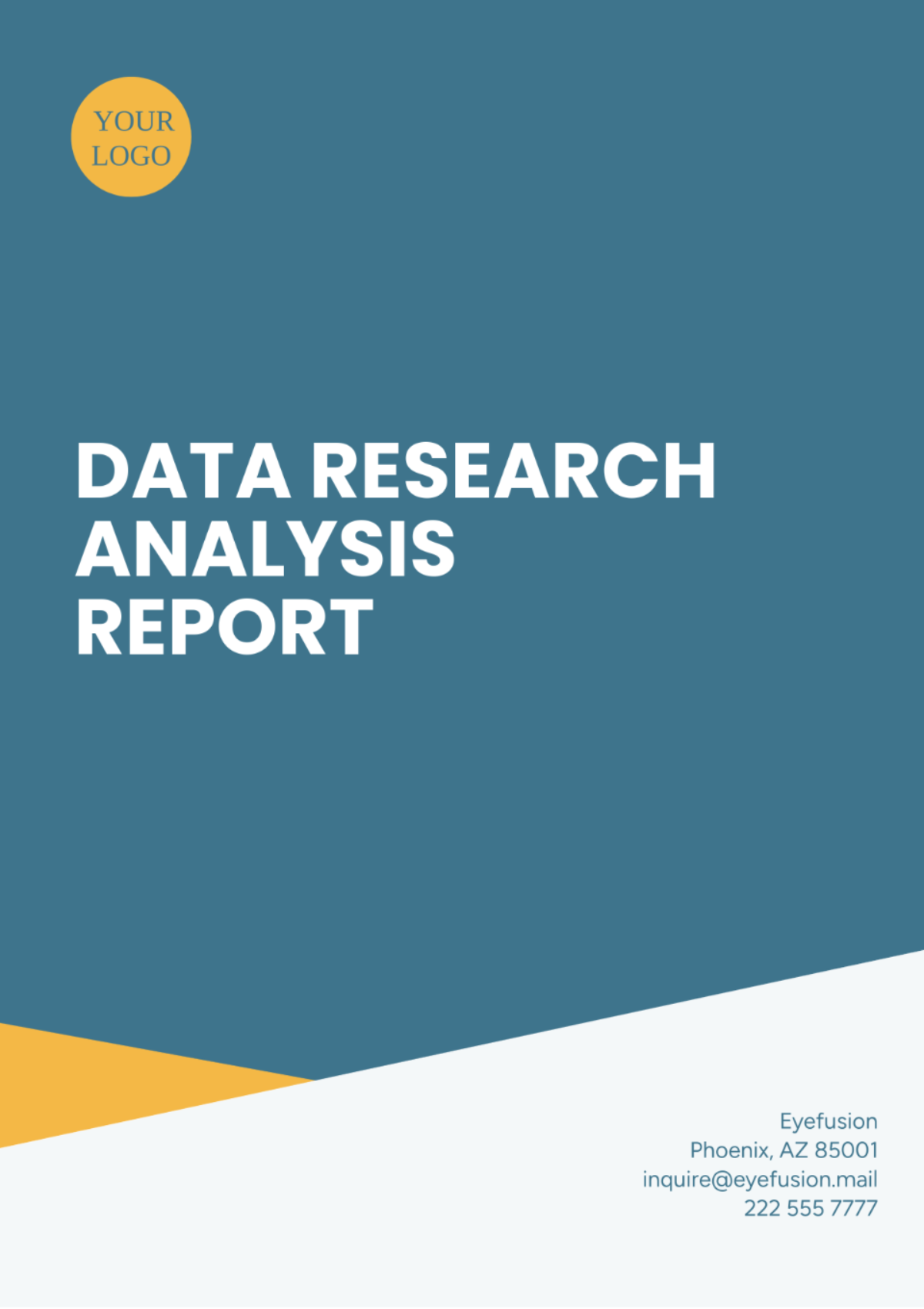 Data Research Analysis Report Template