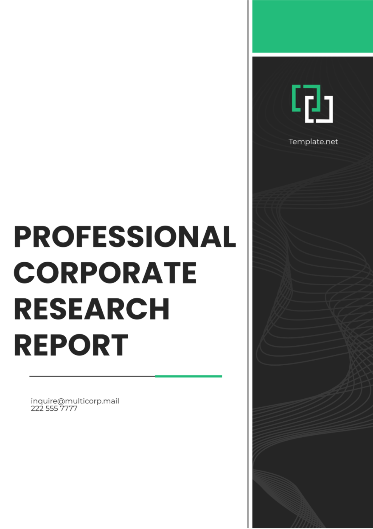 Professional Corporate Research Report Template - Edit Online & Download