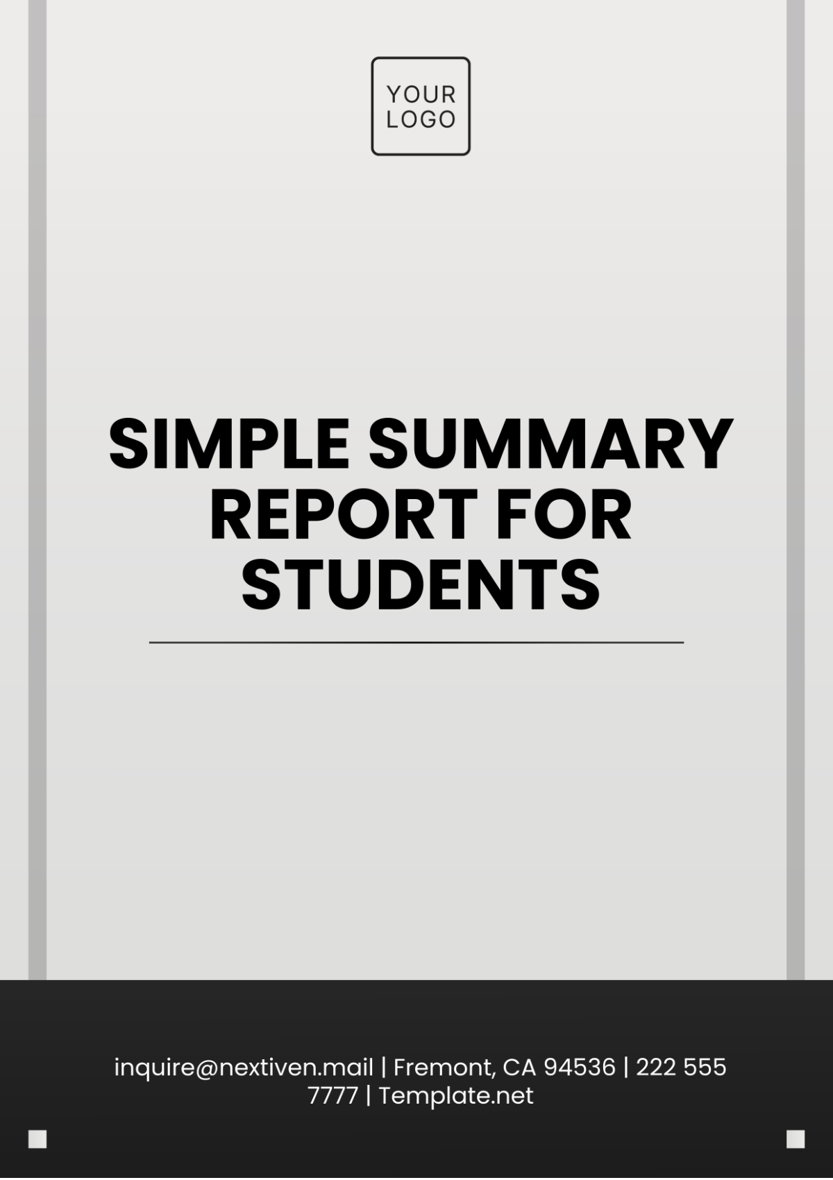 Simple Summary Report Template for Students - Edit Online & Download