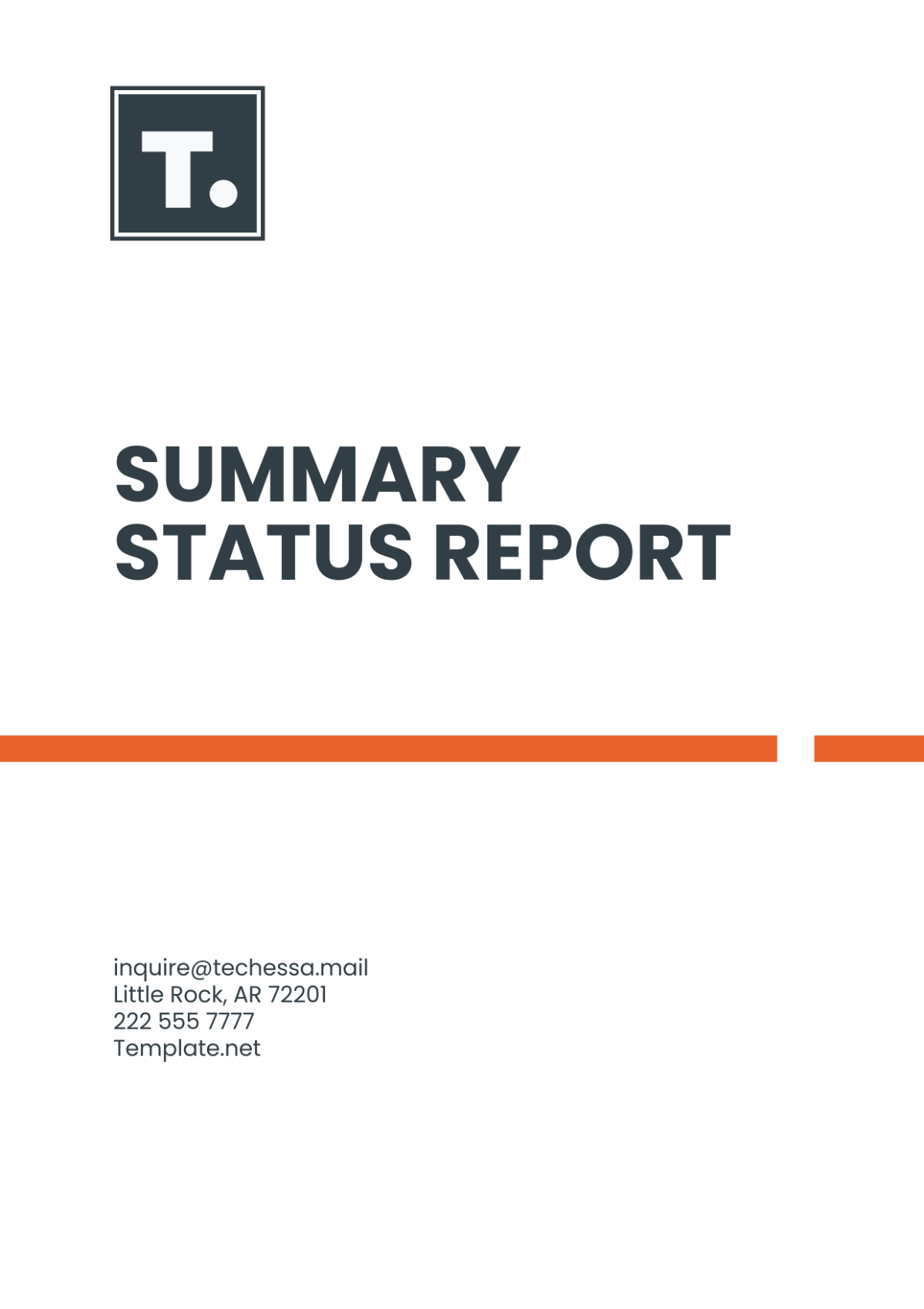 Summary Status Report Template - Edit Online & Download