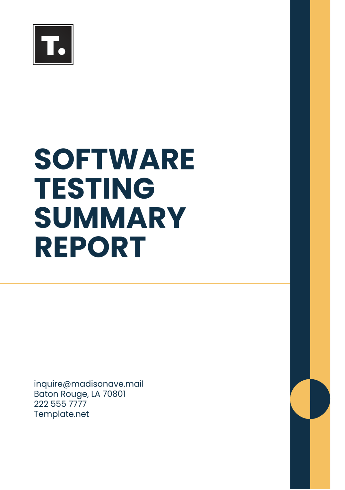 Software Testing Summary Report Template - Edit Online & Download