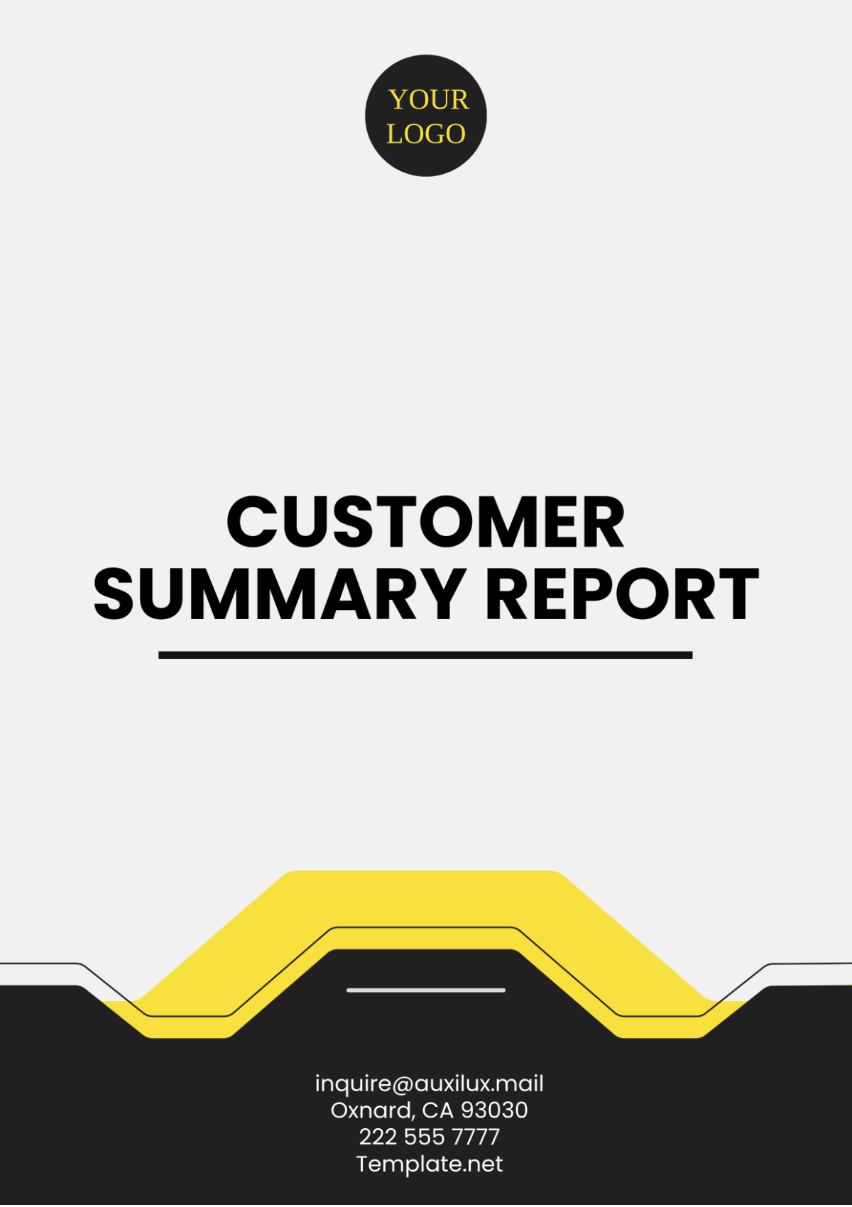 Customer Summary Report Template - Edit Online & Download