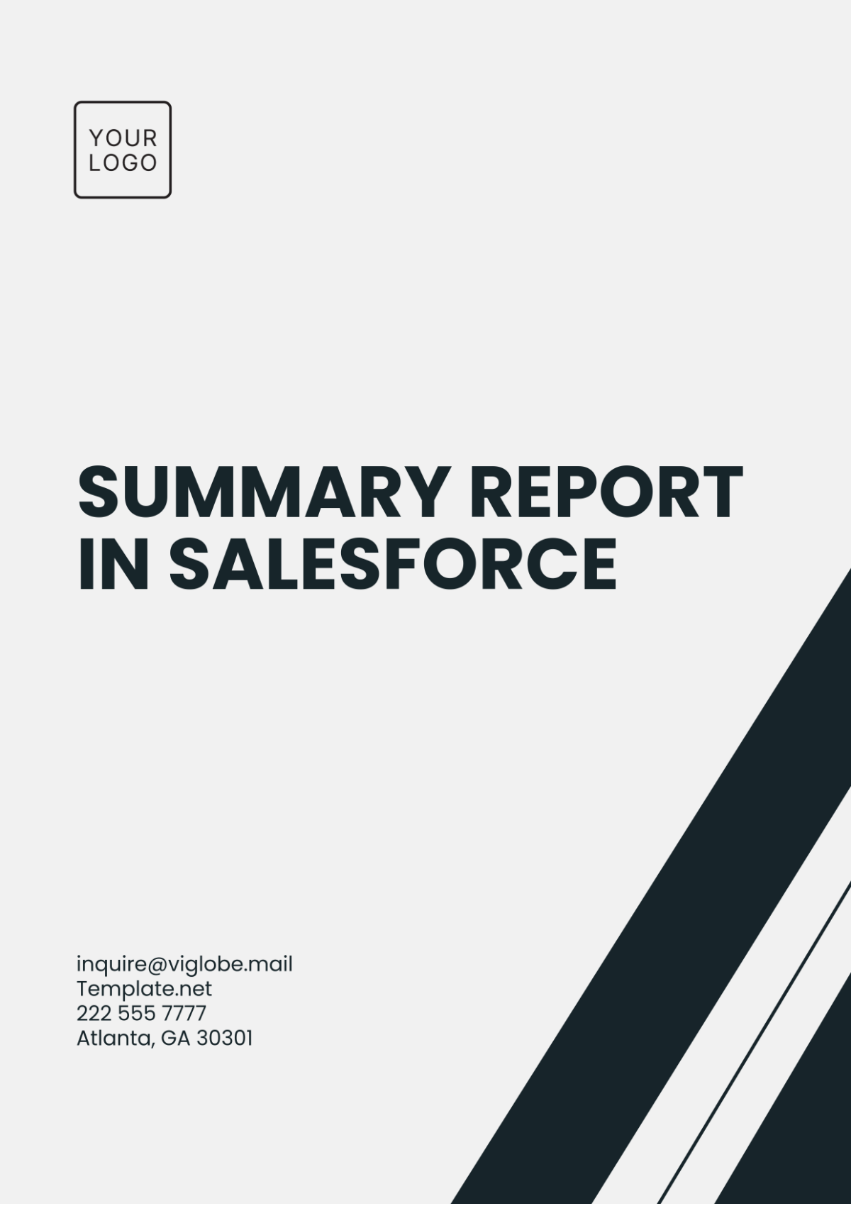 Summary Report Template in Salesforce - Edit Online & Download