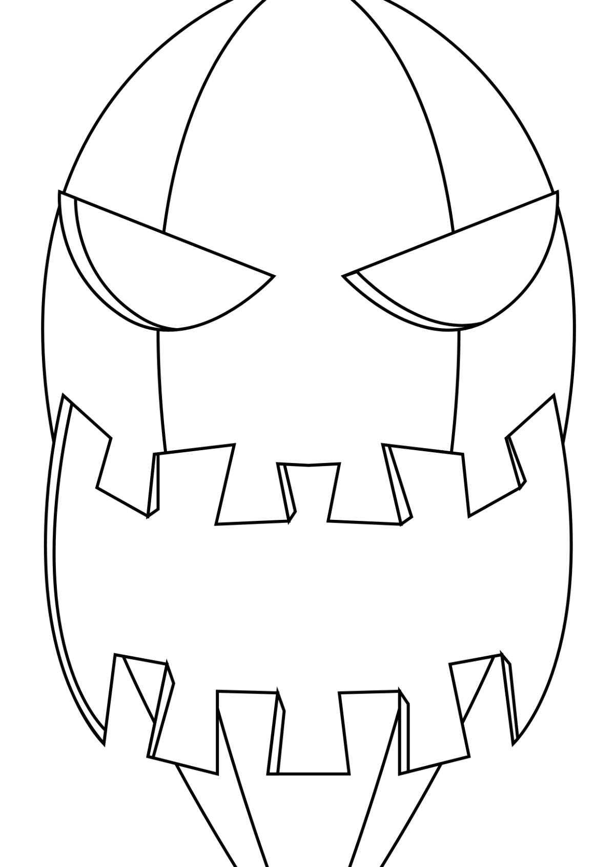 Modern Halloween Drawing Template