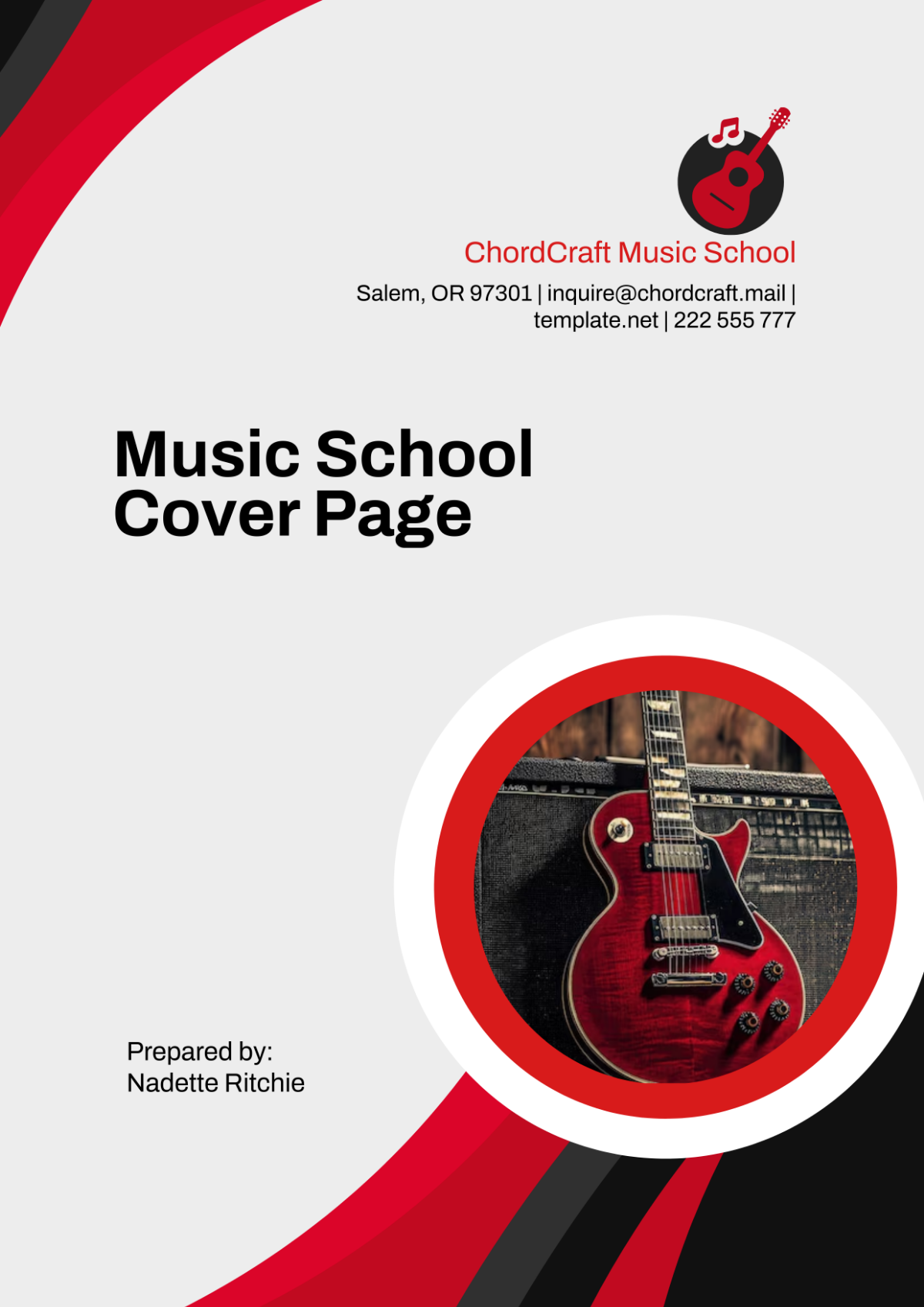 Music School Cover Page