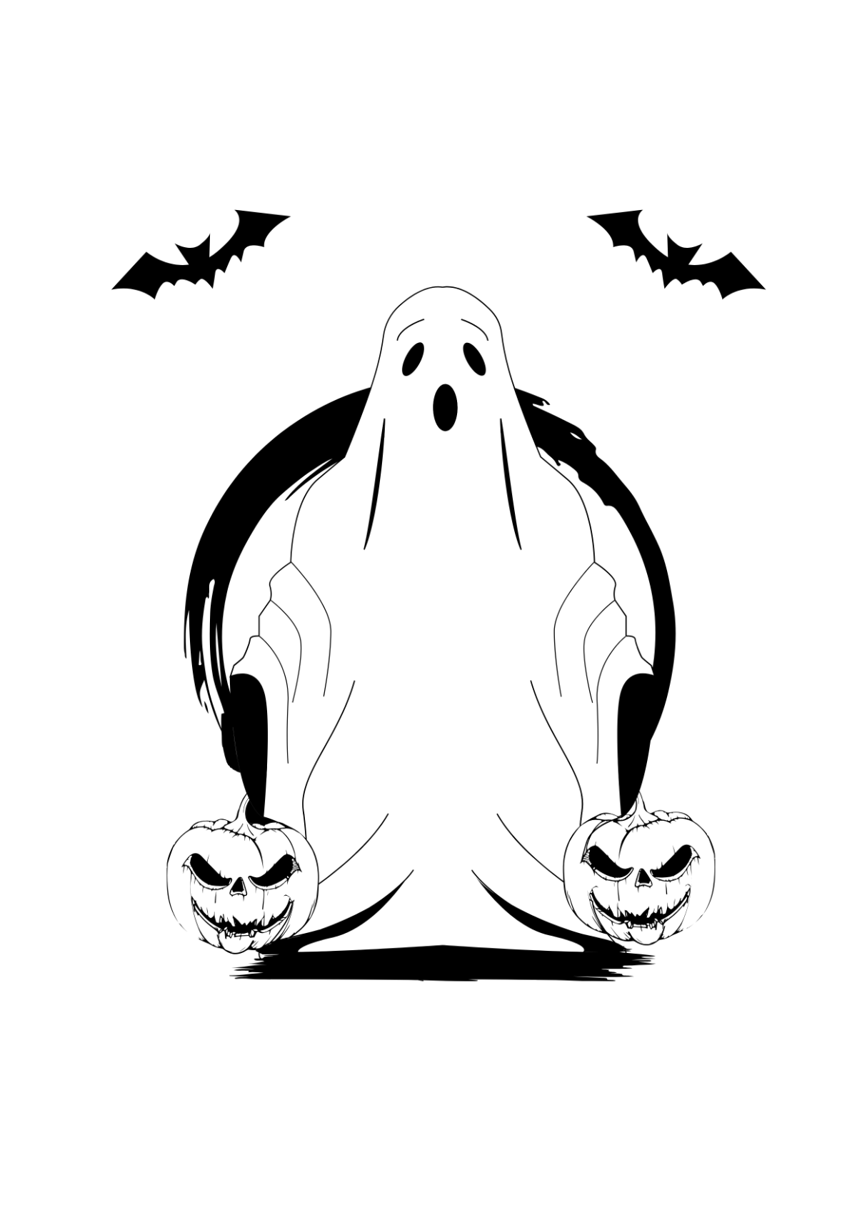 Professional Halloween Drawing Template