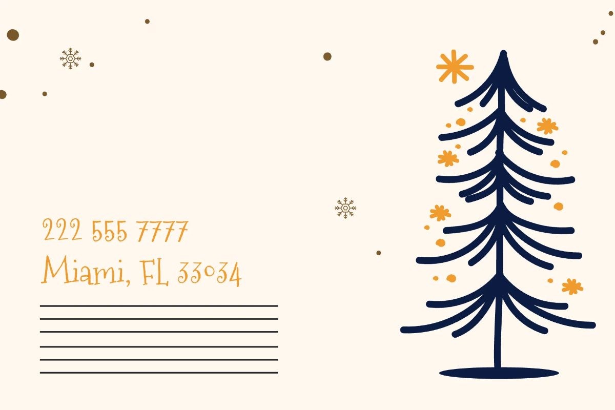 Free Christmas Postcard Background Template to Edit Online