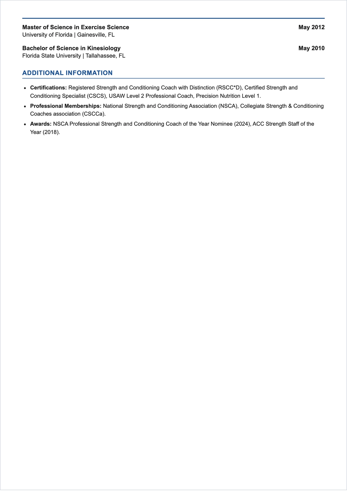 Free Sports Performance ATS Resume Template, AI Resume Builder