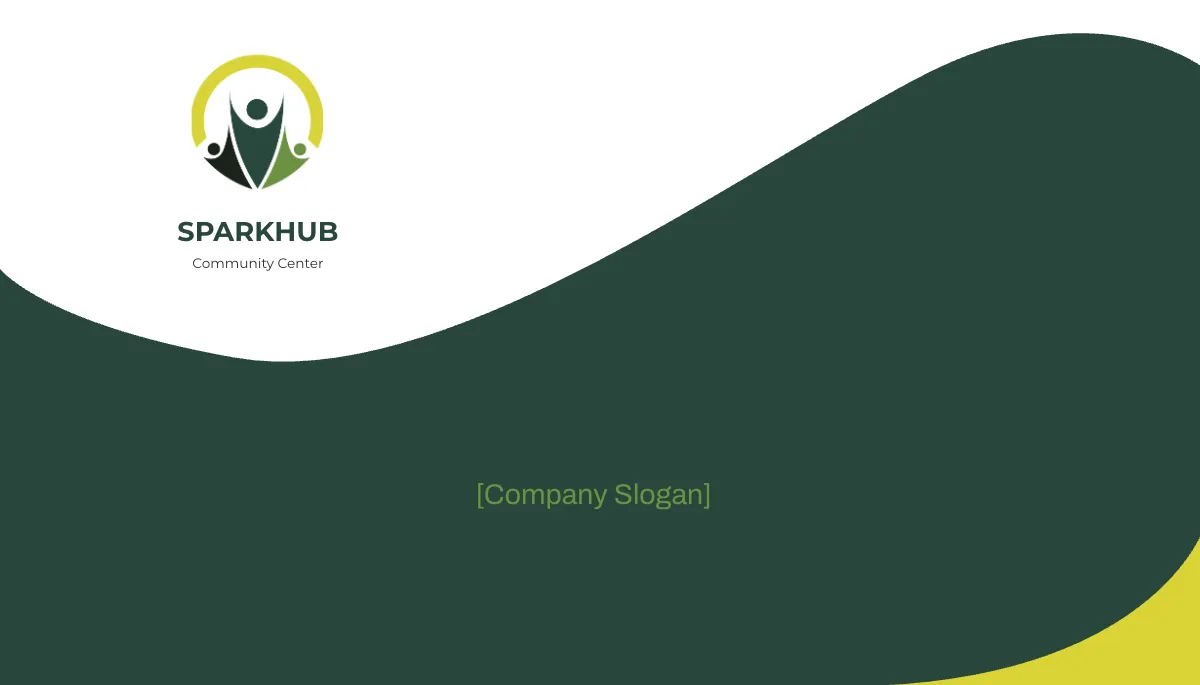 Free Community Center Business Card Template to Edit Online