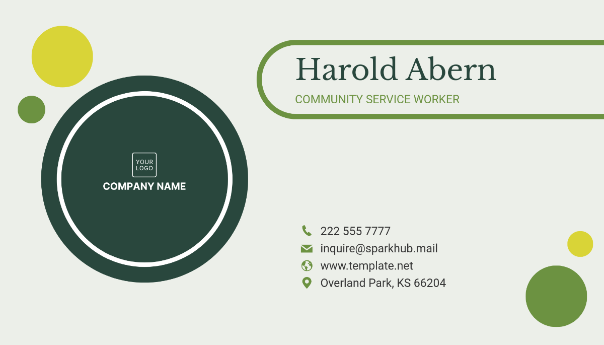 Community Center Business Card Template - Edit Online & Download