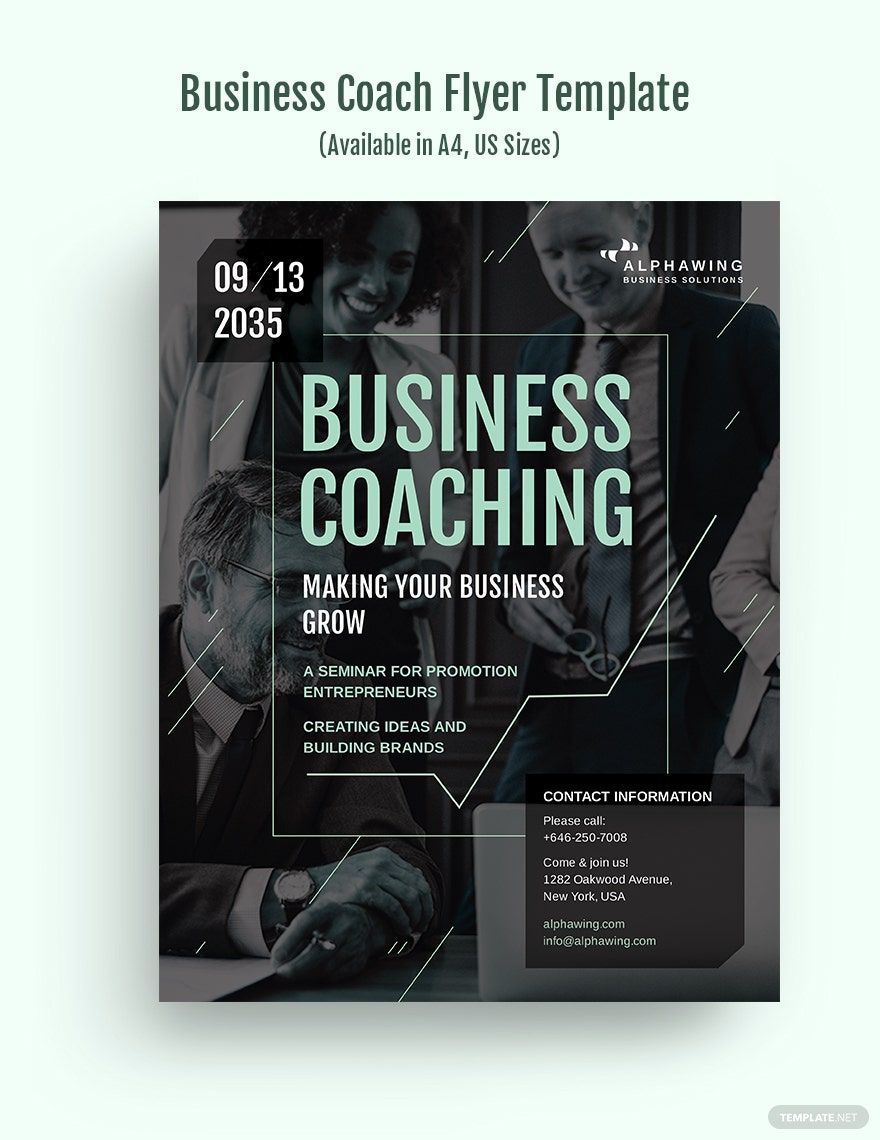 Free Business Coach Flyer Template Download In Word Illustrator PSD Apple Pages Publisher