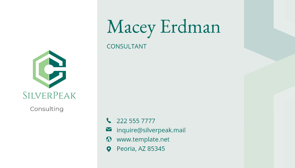 Consulting Firm Business Card Template - Edit Online & Download