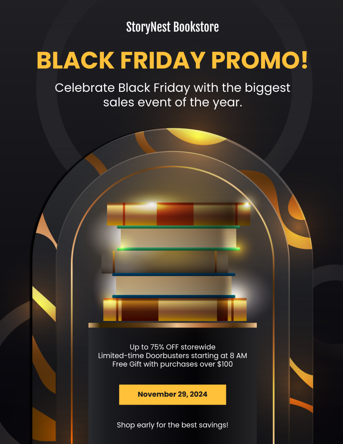 Black Friday Sales Event Flyer Template - Edit Online & Download