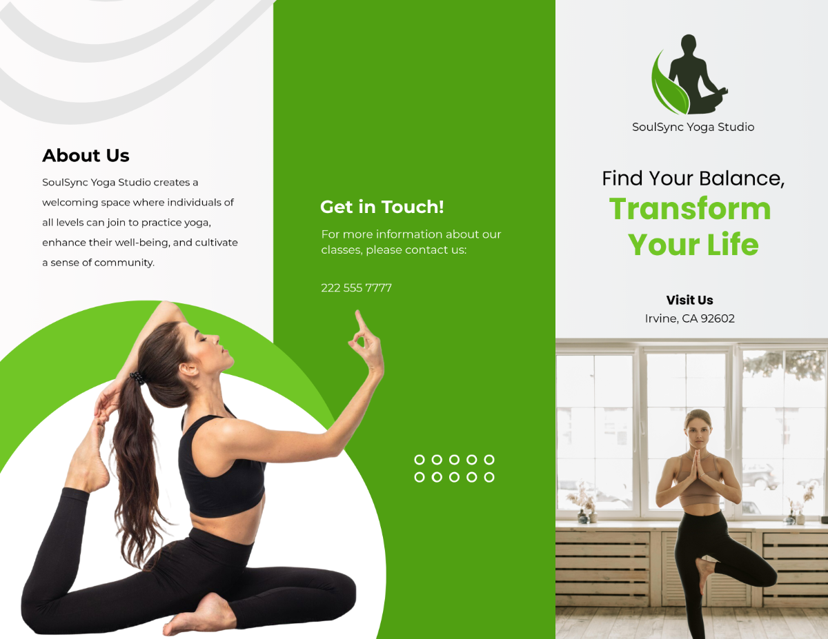 Yoga Studio Brochure Template