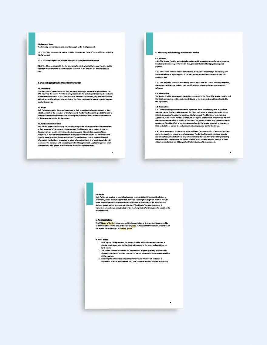 IT Disaster Recovery Services Agreement Template