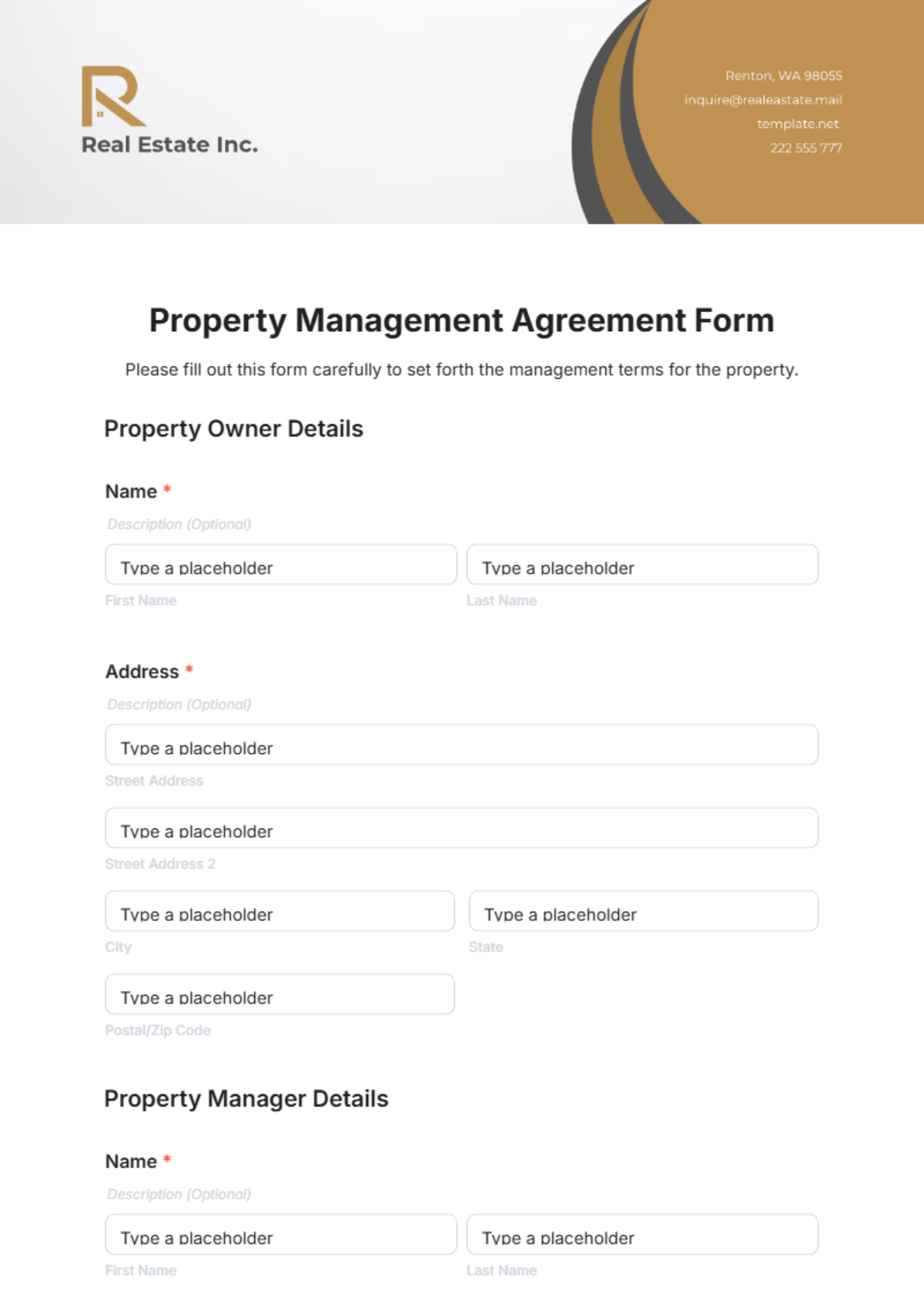 Property Management Agreement Form Template - Edit Online & Download