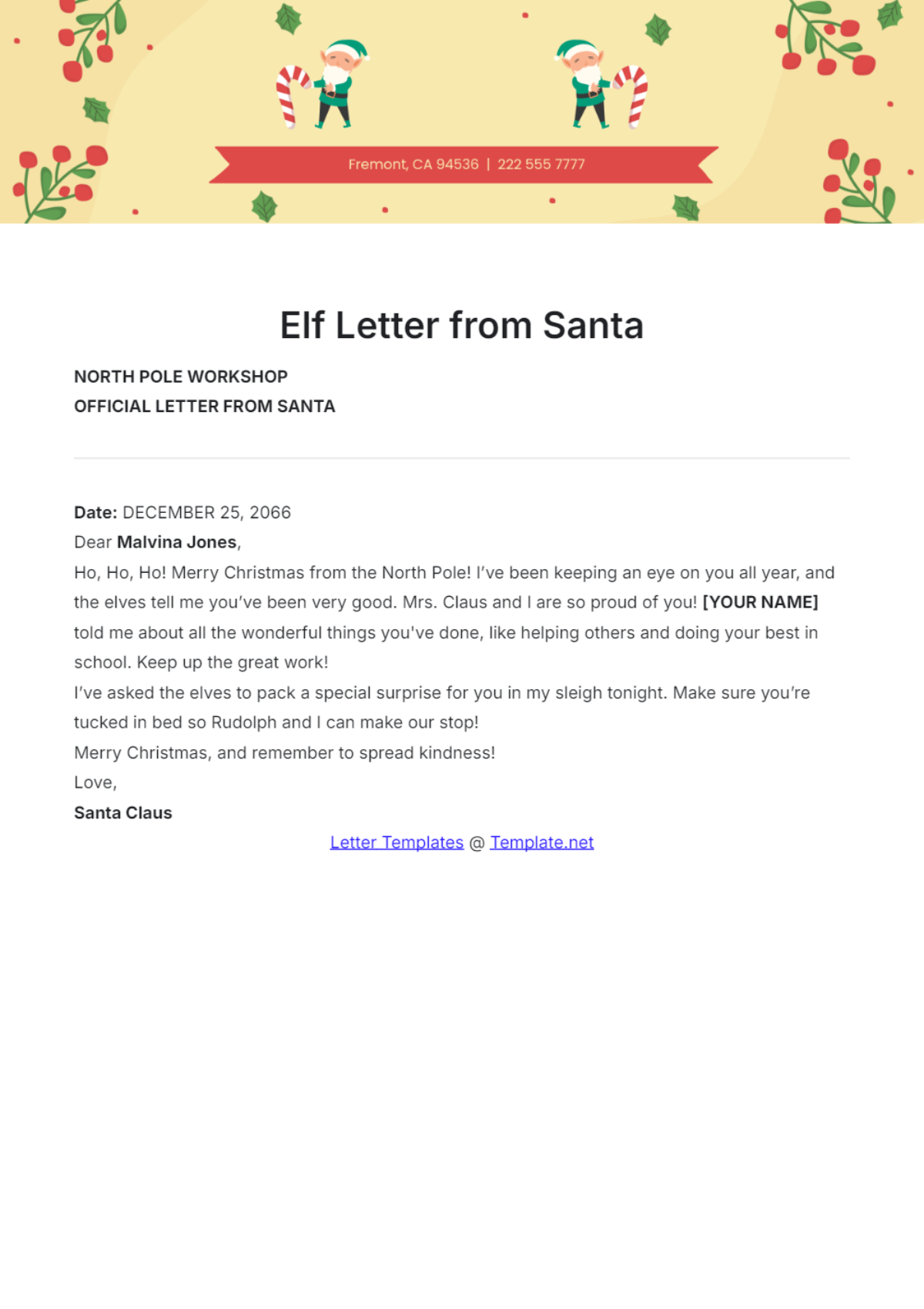Free Santa Letter Templates Editable And Printable Free Santa Letter Templates Editable And Printable